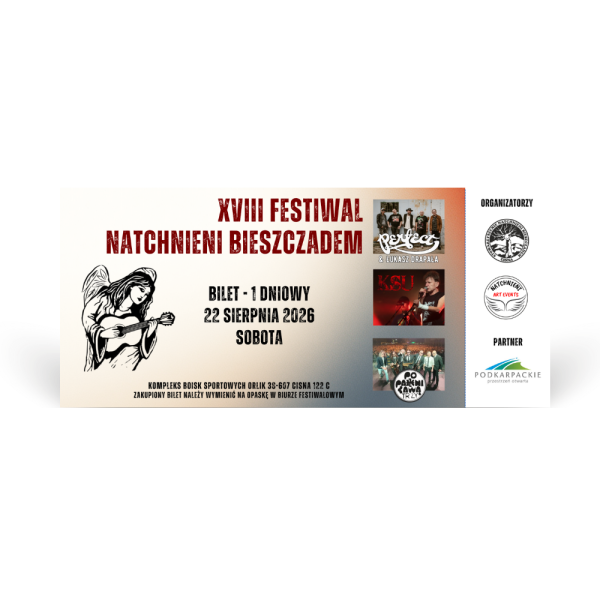 XVIII Festiwal Natchnieni Bieszczadem - bilet sobota